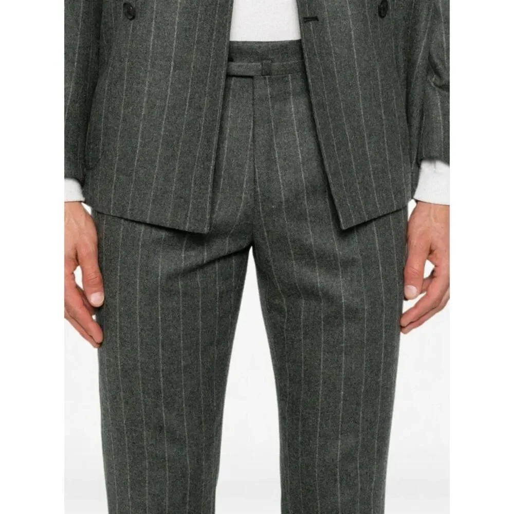 Caruso Men Double-Breasted Pinstriped Suit